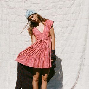 Tiered V neck Floral Dress from Urban Outfitters